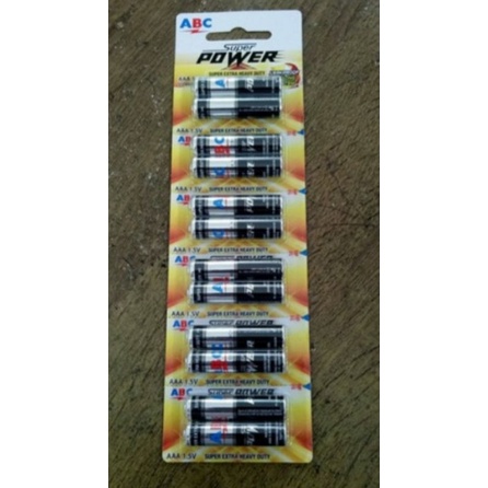 Baterai Abc AAA super power 12 pcs