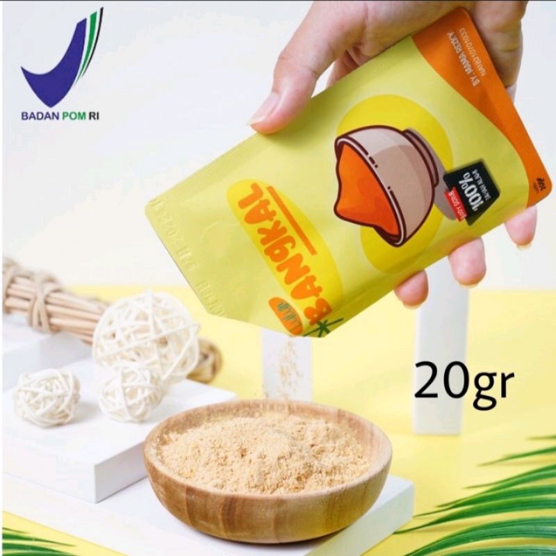 NANSTORE | Lulur Rempah [Viral] Kayu Bangkal (Warna Kuning) By Mama Rezky 20g 100% Bahan Alami