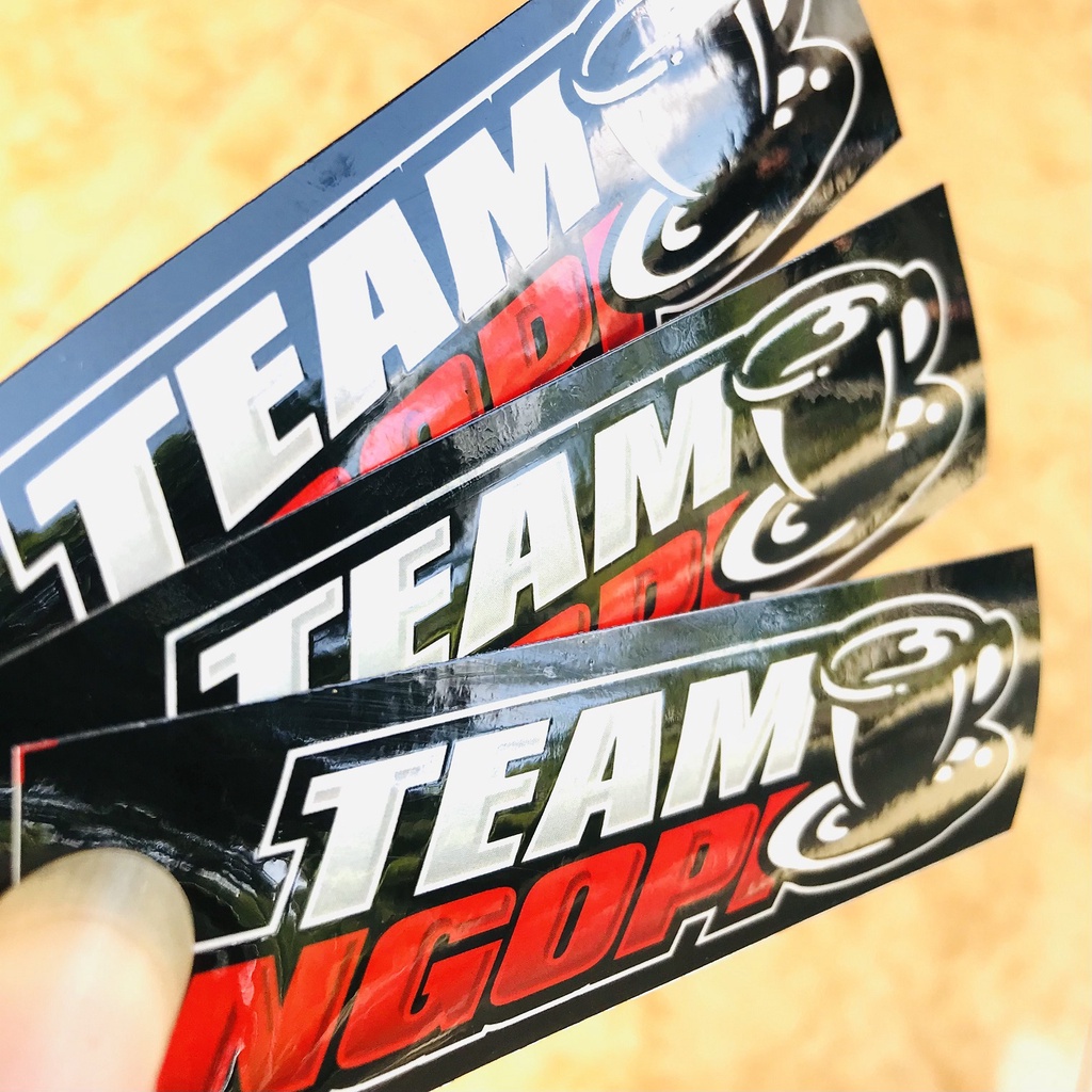 Stiker Motor Racing Anti Air (Bijian) Team Ngopi