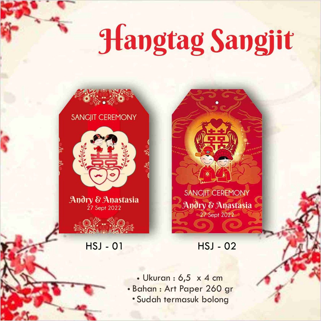 

[25 pcs] Hangtag Sangjit / Wedding / Tag / Ucapan terima kasih / TQ Card