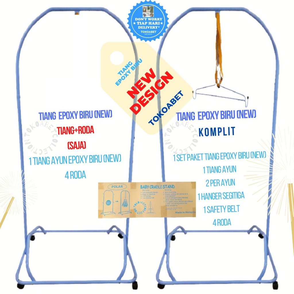 Kerangka Tiang Ayunan Bayi alias Baby Cradle Stand Merk POLAR Type EPOXY(CAT) #tokoabet