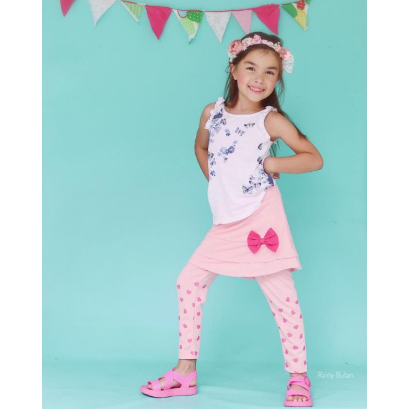 Leging Rok Anak Cewek Leging Cute Ribbon KHG