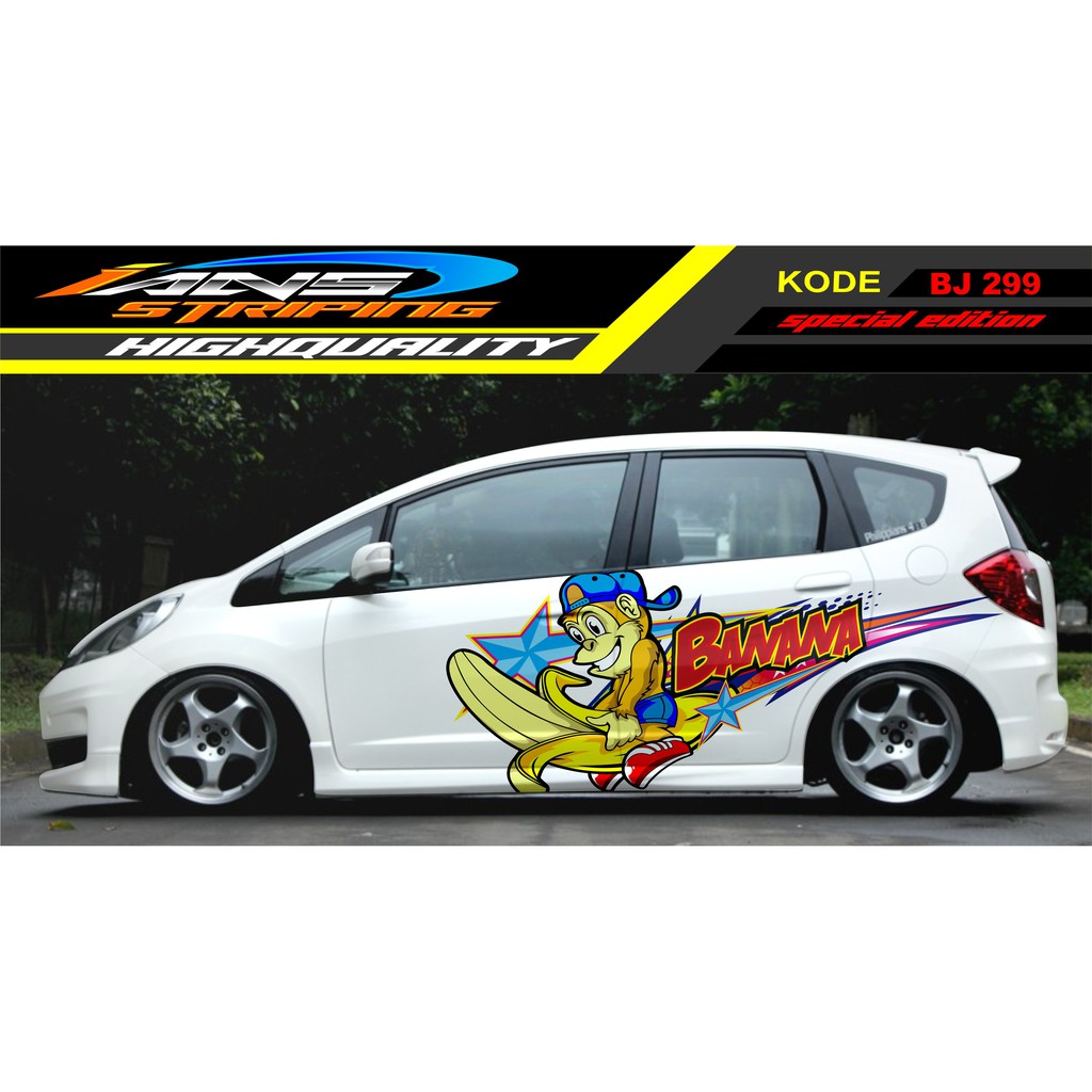 STICKER MOBIL JAZZ , BRIO , AGYA , YARIS / DECAL STICKER MOBIL / STIKER MOBIL