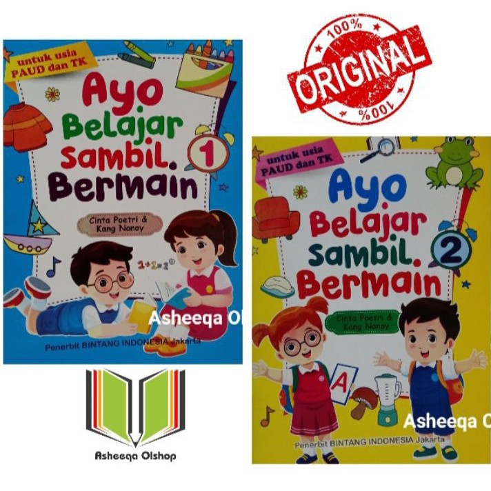 Buku Ayo Belajar Sambil Bermain 1 &amp; 2 untuk Paud/Tk