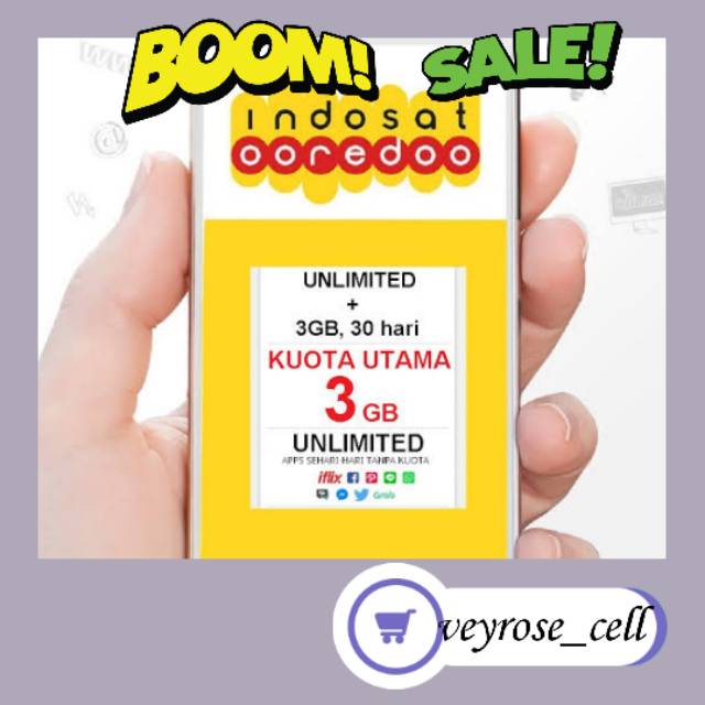 TERMURAH KUOTA INDOSAT UNLIMITED 3GB 30 HARI