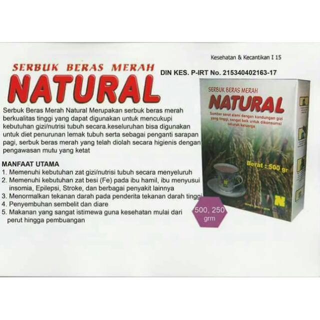 

Serbuk beras merah natural