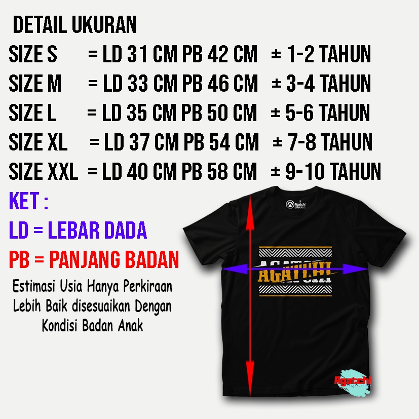 Baju Kaos Distro Atasan Anak Laki-Laki Agatchi Code SL4