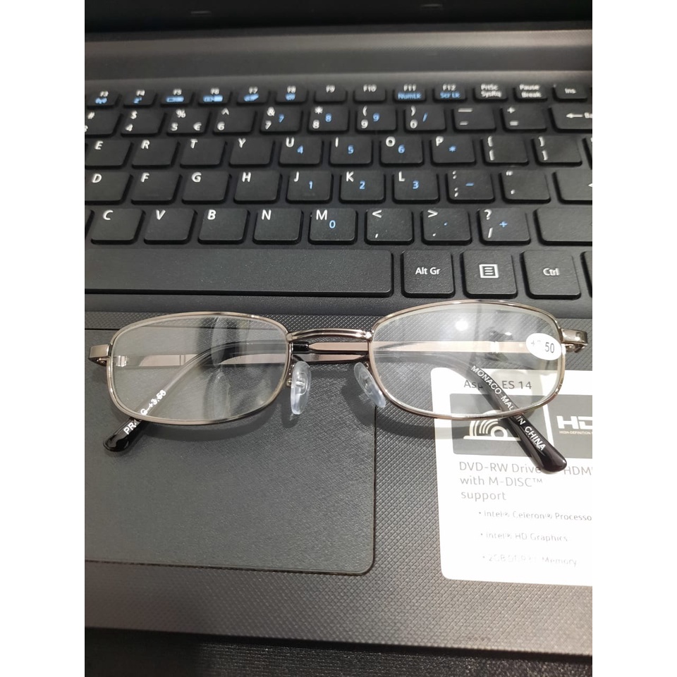 Kacamata Baca Plus(+) Lensa Kaca Type PR436G.SS Ukuran +1,00 - +4,00 Frame Besi/KACAMATA BACA PRIA/KACAMATA BACA WANITA/KACAMATA RABUN DEKAT/KACAMATA RABUN JAUH