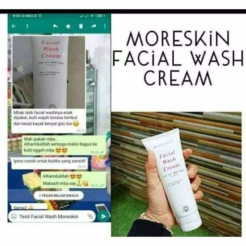 COD GRATIS Facial Wash Pembersih Pelembut Penghalus Muka Moreskin