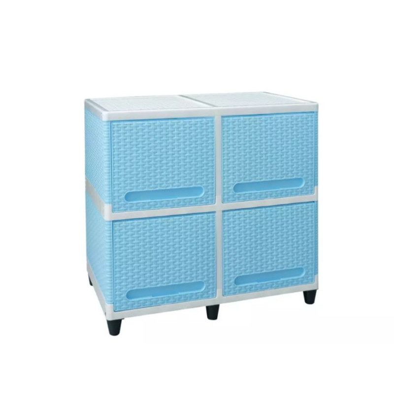 Lemari CLUB double susun 2 Laci club flip lemari plastik Club lemari pakaian club susun 2 rak tv