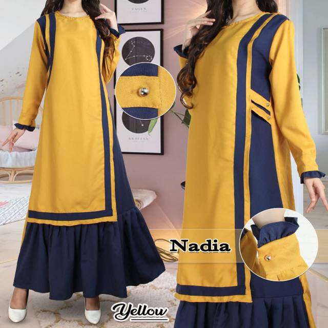 Gamis Nadia Maxy Dress Fashion Muslim Wanita