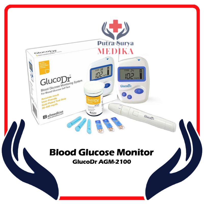 Gluco Dr Blood Glucose Monitor | Alat Cek Gula Darah GlucoDr AGM-2100