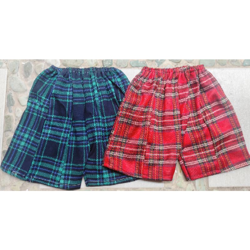 Celana Pendek Anak Tartan Kotak Usia 1-3 tahun