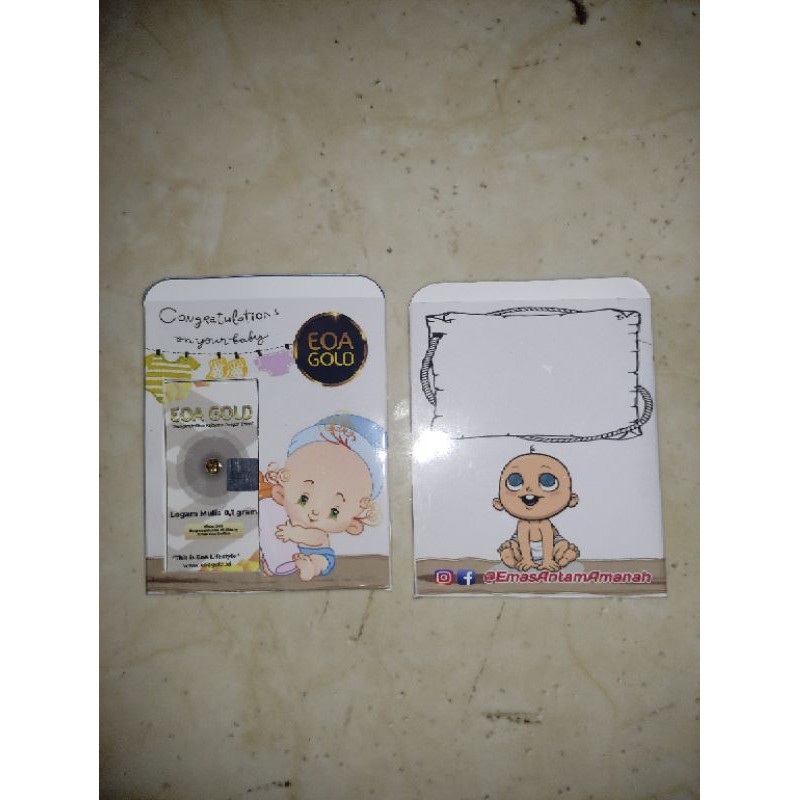 Gift Series EOA Gold / Kado Ucapan Kelahiran Bayi Baru / Amplop EOA Gold Ucapan Kelahiran / MiniGold