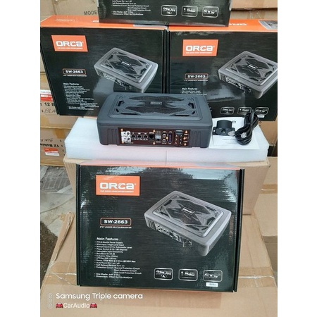 Subwoofer kolong jok mobil Subwoofer ORCA 2663 Aktive Subwoofer Berkualitas