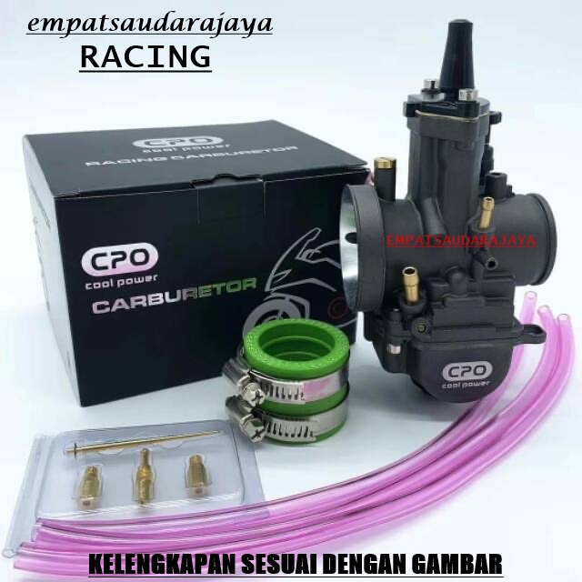 KARBURATOR TERMURAH CPO ORIGINAL PWK CHROME SILVER &amp; BLACK HITAM SERIES PWK 28 30 32 34 GRATIS PILOT MAIN JET JARUM SKEP INTEK