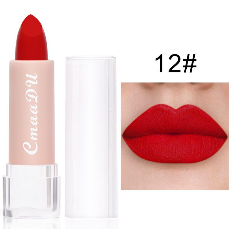 Bundara.id Ko-188 Waterproof Matte lipstick Cmaadu Lipstik Matte anti air
