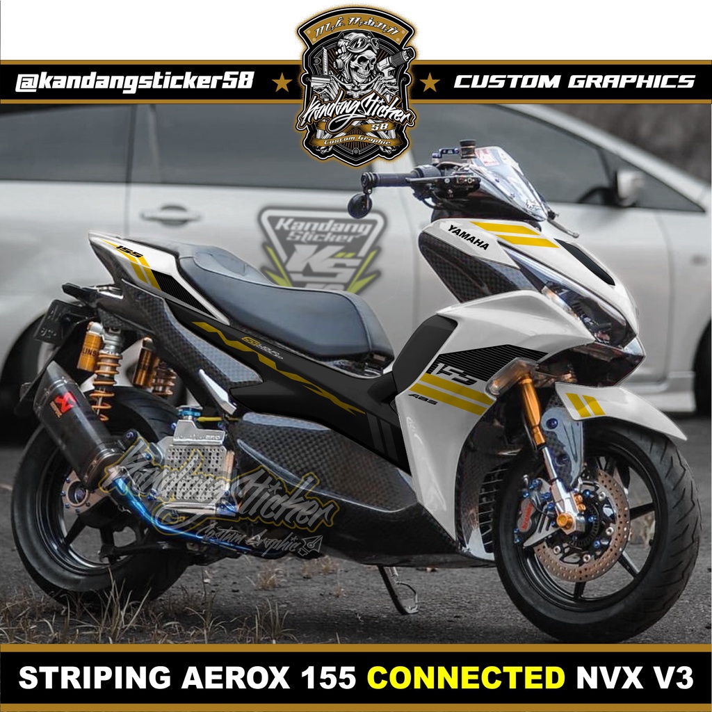 Striping Aerox 2020 connected Nvx Malaysia Sunmori Mandalika Striping Nvx Malaysia Thailand Thailook