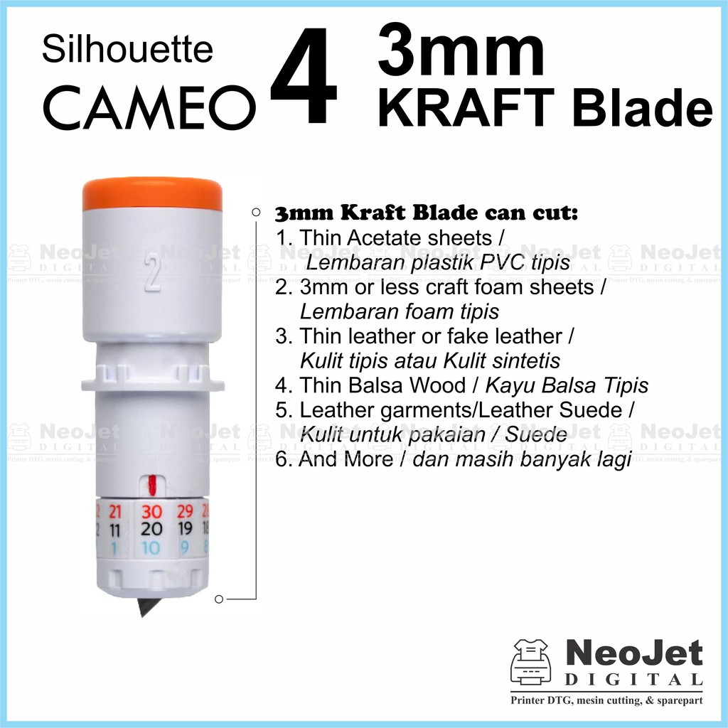 

Baru Pisau Cameo 4 Craft Blade 3Mm Original Mesin Cutting Silhouette Cameo 4 Cameo 5 Isi 1 Pc Kraft