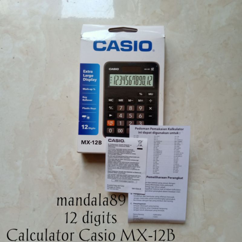 

Calculator Casio 12 digits MX-12B