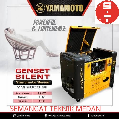 YM9000SE GENSET GENERATOR LISTRIK SILENT SOLAR 6500 WATT 6KVA YAMAMOTO