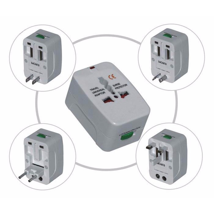 Travel Adaptor Colokan Listrik Universal World TRAVEL ADAPTER UNIVERSAL Steker Stop Kontak