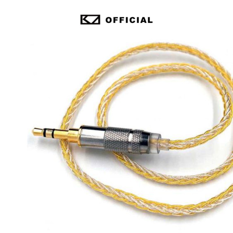 Kabel Upgrade KZ Earphones Gold Silver Mixed Upgrade Cable Pin B / C / MMCX