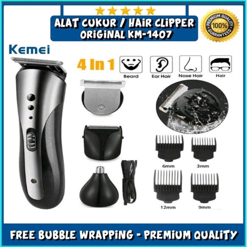 Alat Cukur Rambut Bulu Kumis Jenggot Kaki Baterai Kemei Berkualitas