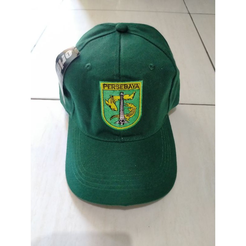 TOPI BASEBALL PERSEBAYA LOGO HIJAU