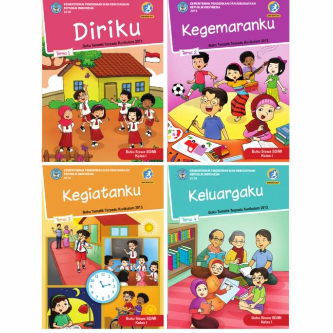

Paket Buku Tematik SD Kelas 1 Tema 1,2,3,4 total 4 buku edisi revisi 2