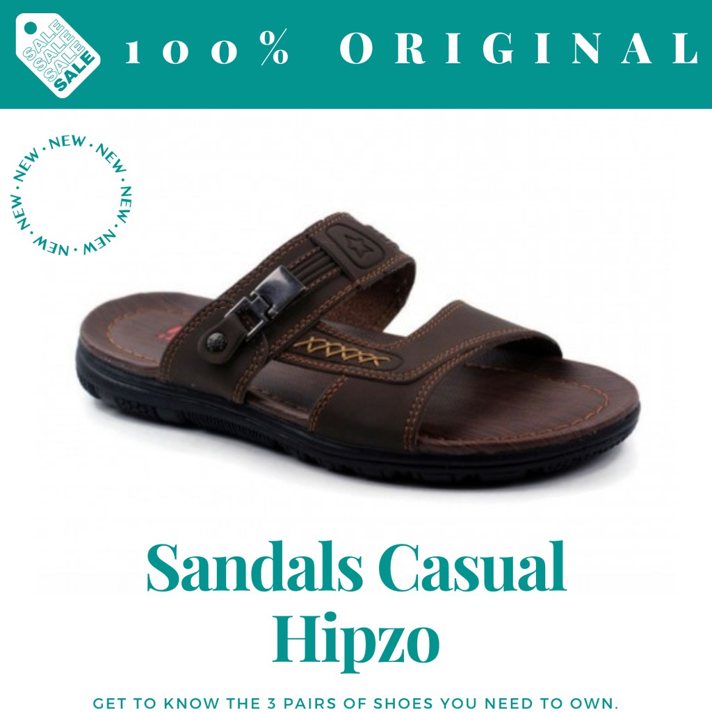 Sandal Sendal Pria Cowok Slop Casual Kasual Murah Dewasa Terbaru 2020 2021 Kekinian Orang Tua