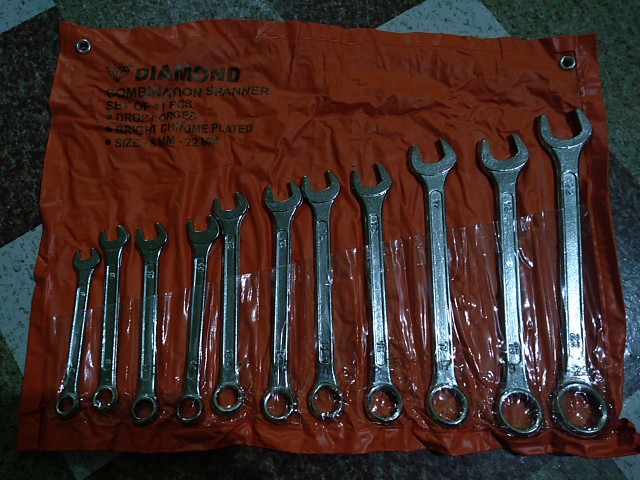 Kunci Ring Pas Set 11 Pcs Diamond 8 - 22 Mm