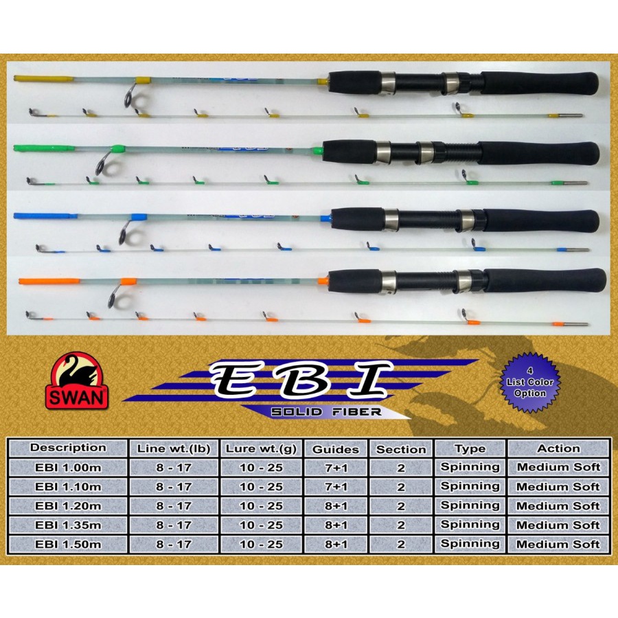 Rod Joran Pancing Udang Swan Ebi 110
