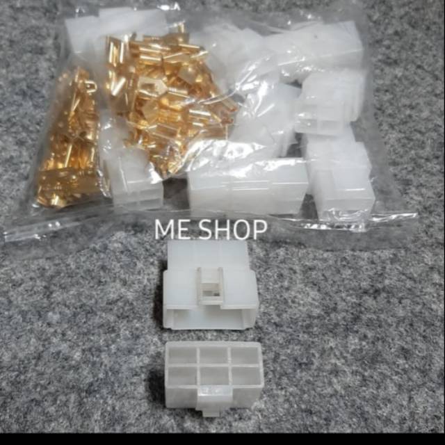 Soket skun Motor 6 Pin Besar Socket Mobil Skun Konektor Kabel Isi 10set