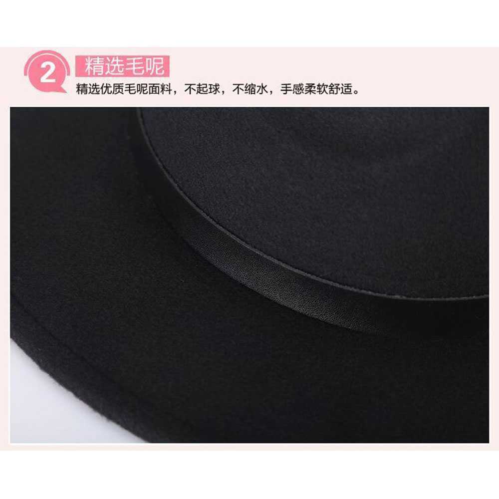 MLNSHP JIANGXIHUITIAN Topi Laken Jazz Vintage Fedora - FS-219