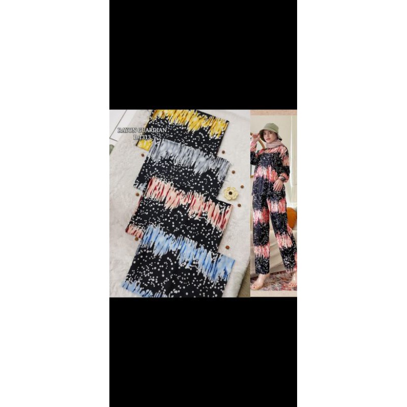 1 set setelan piyama rayon viscose LD 120 BB 80 90 MUAT JUMBO