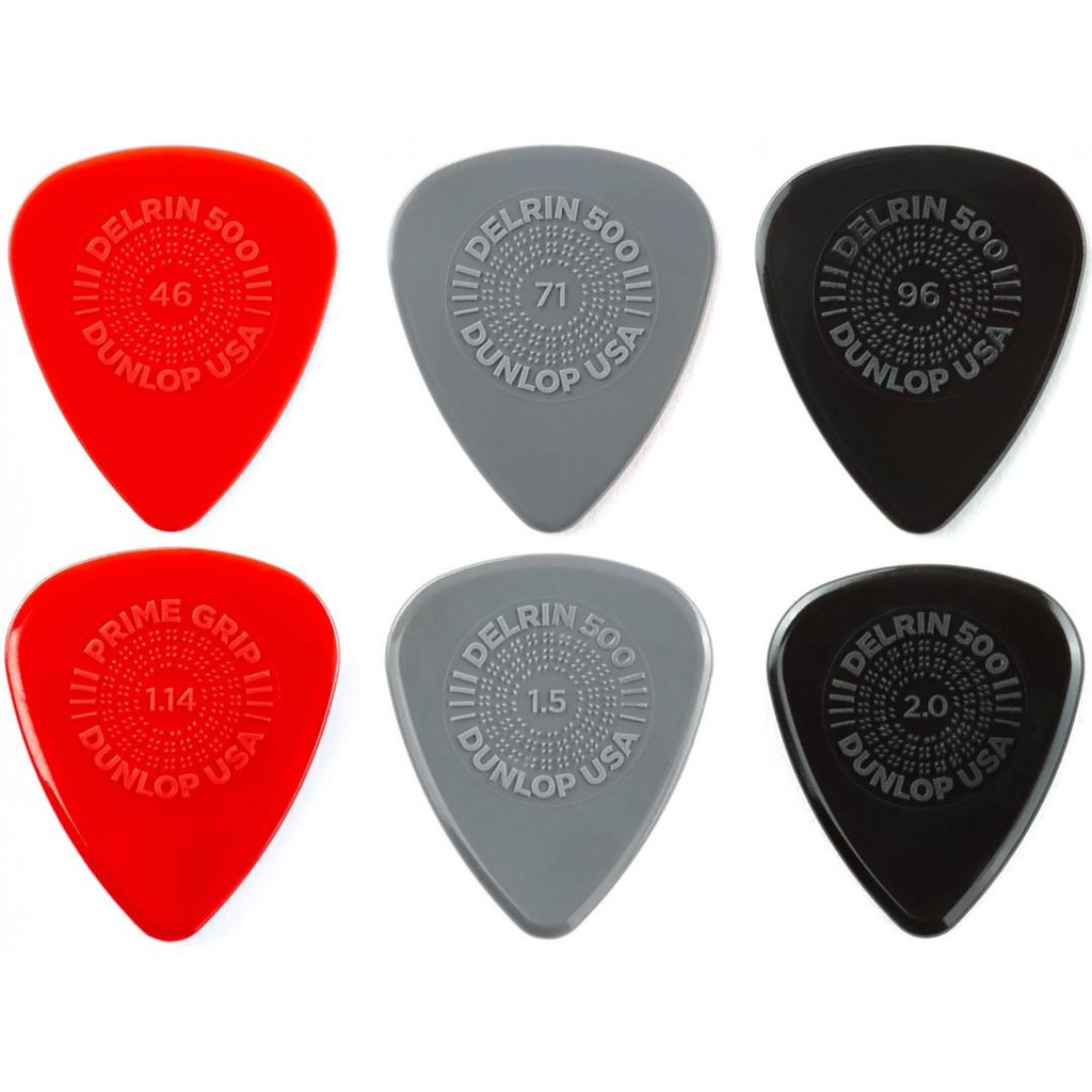 Dunlop Prime Grip Delrin 500 Pick Gitar Ori USA