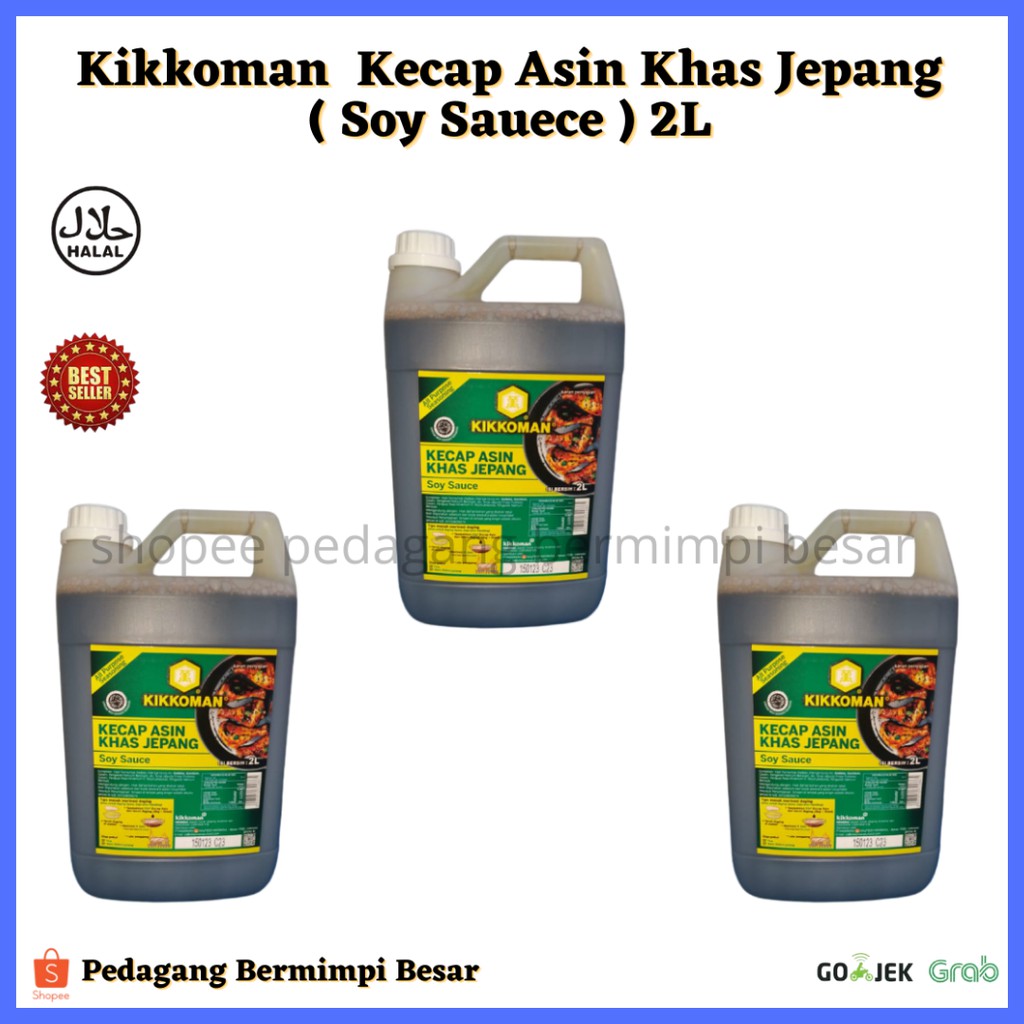 Kikkoman Kecap Asin Jepang 2L/ Kecap Asin/ Kecap Asin Jepang/ Soy  Sauce