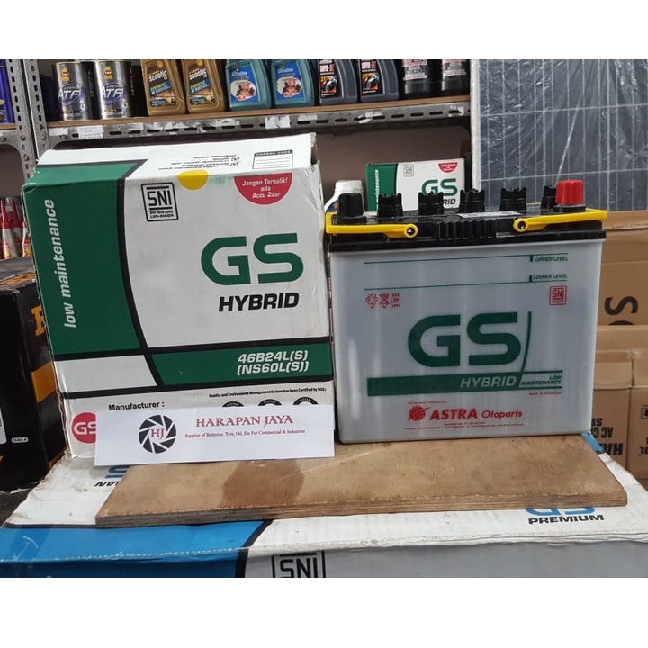 AKI MOBIL GS ASTRA HYBRID NS60LS / 46B24L(S) (45 AH) BASAH