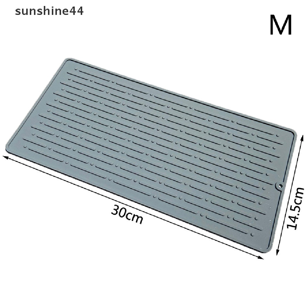 Sunshine Drain Mat Kitchen Silicone Dish Drainer Tray Large Sink Drying Worktop Organizer .