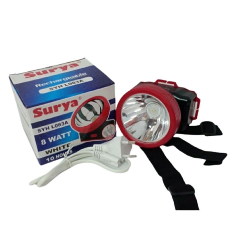 Senter Kepala / Head Lamp Surya SYH-L083A Putih 8W