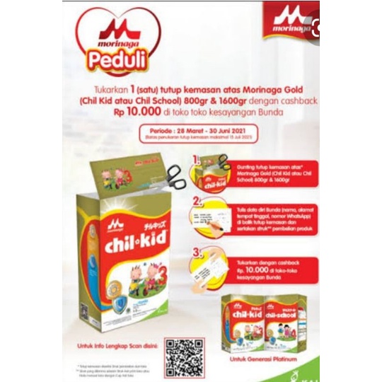 Chilkid Chilschool 1600 gr Morinaga peduli