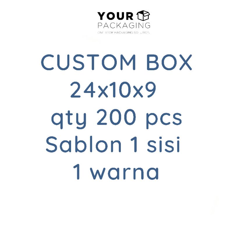 

Custom Box 24x10x9 Sablon 1 sisi 1 warna 200 pcs
