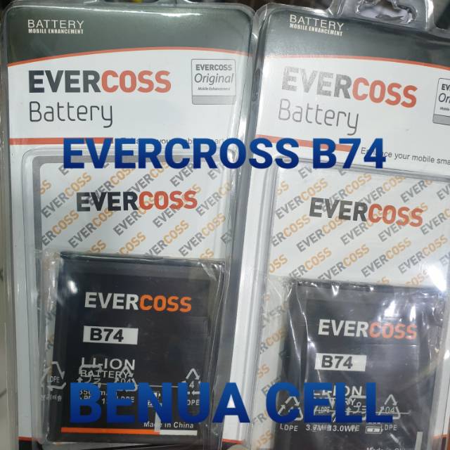 BATRE BATERAI BATEREI EVERCROSS B74