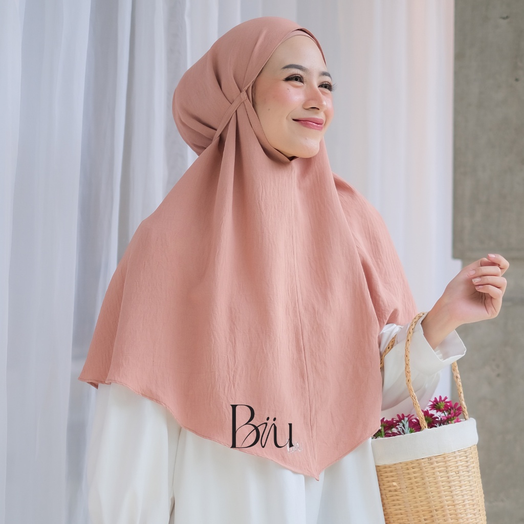 Biiu Hanna Bergo Instan | Hijab Instan Crinckle