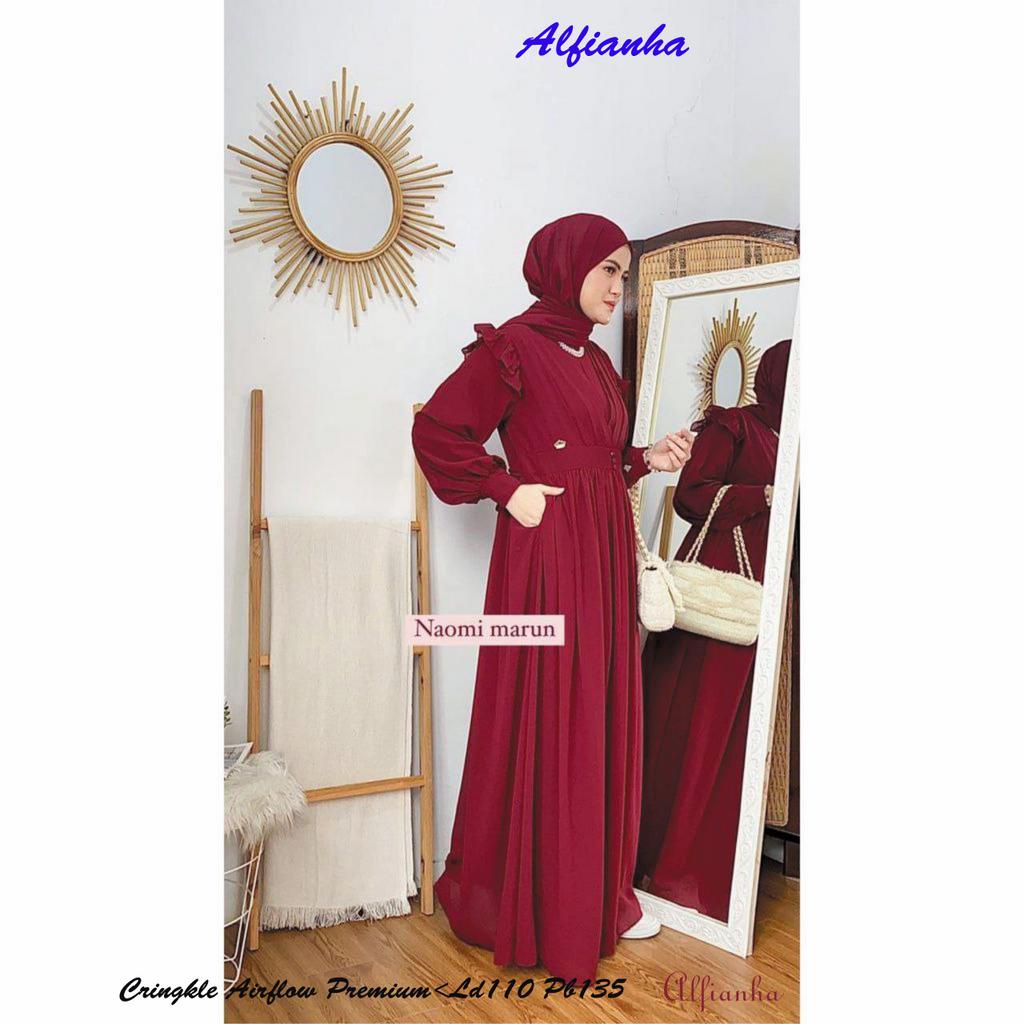 Alfianha Gamis Naomi Crinkle Airflow Premium