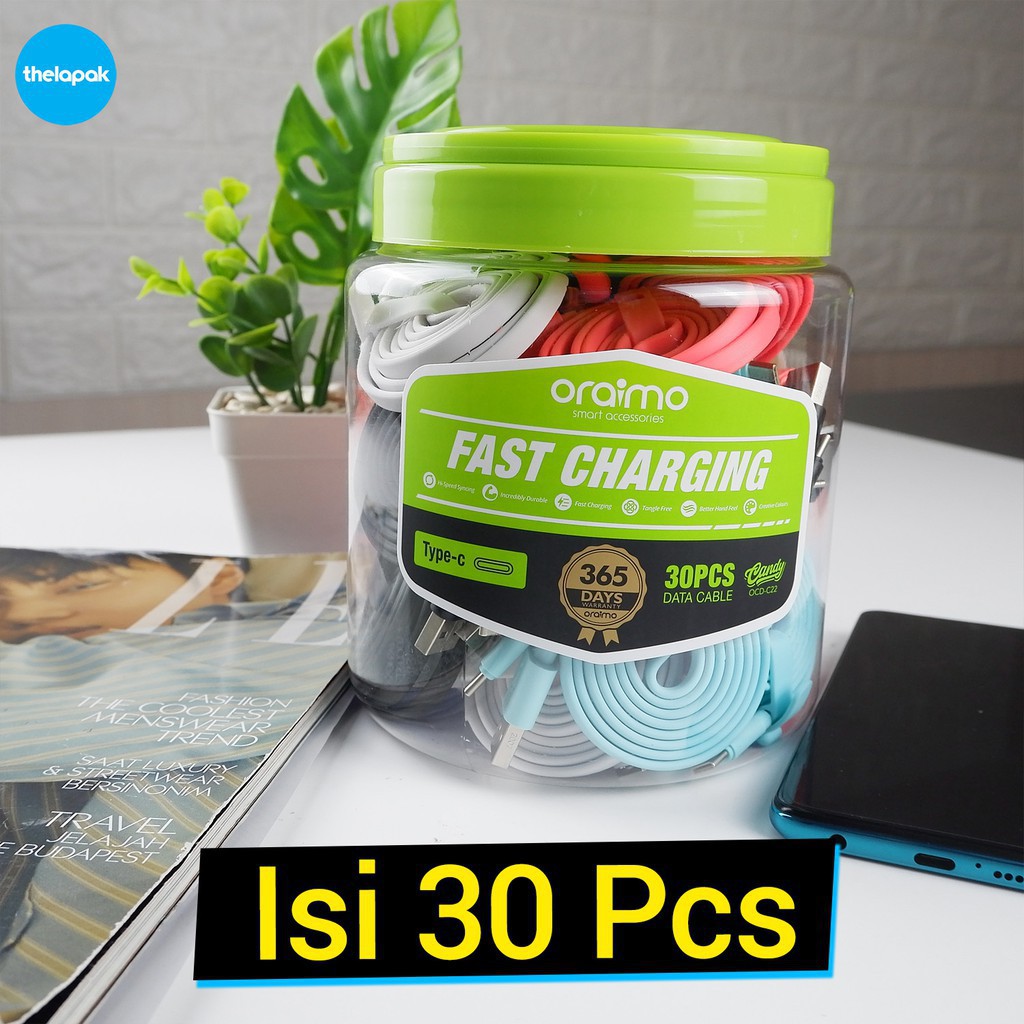 Kabel Data Type C , kabel Data Oraimo , Fast Charging Type-C Oraimo OCD - C22 1 meter