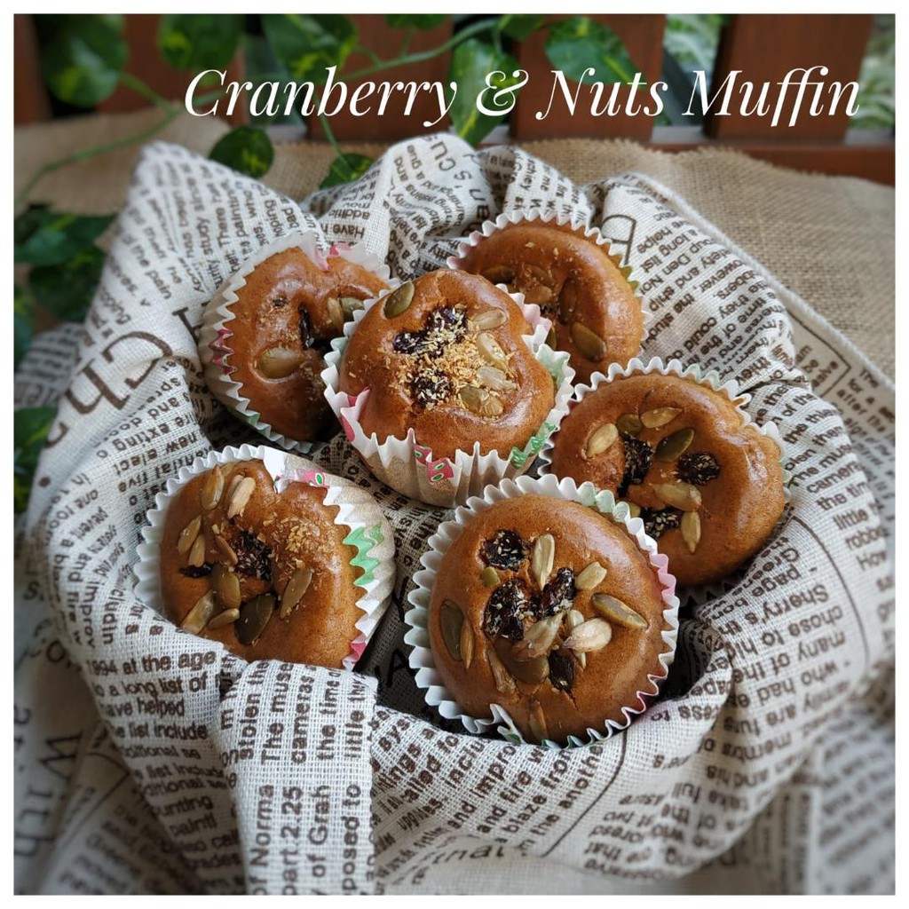 

Keto / Debm Cranberry Nuts Muffin No Dairy, No Sugar, Gluten Free