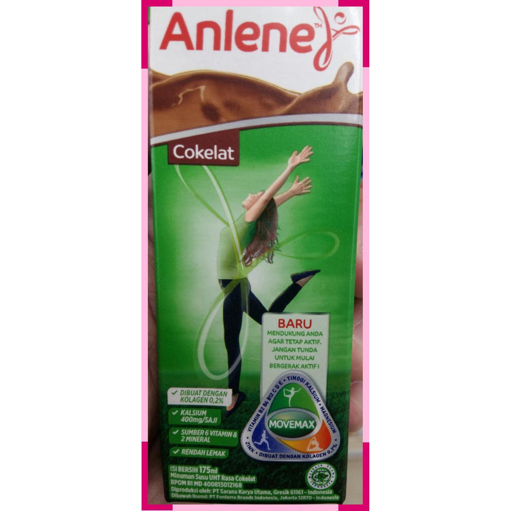 

Anlene | coklat | 175 ml | kolagen | low fat | calcium