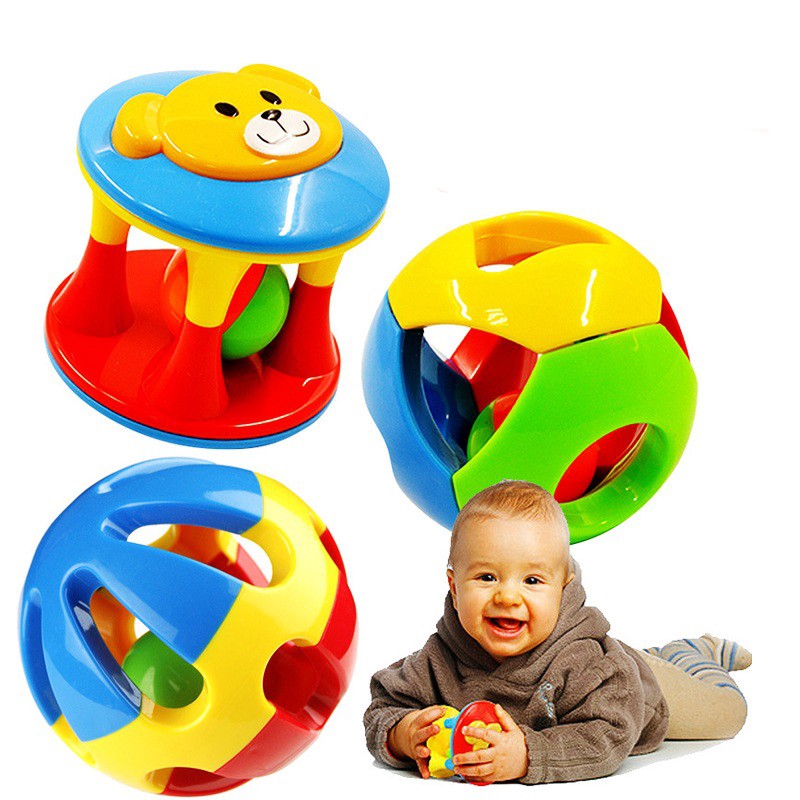 Set 3 pcs Bola Rattle Mainan Kerincingan Bayi